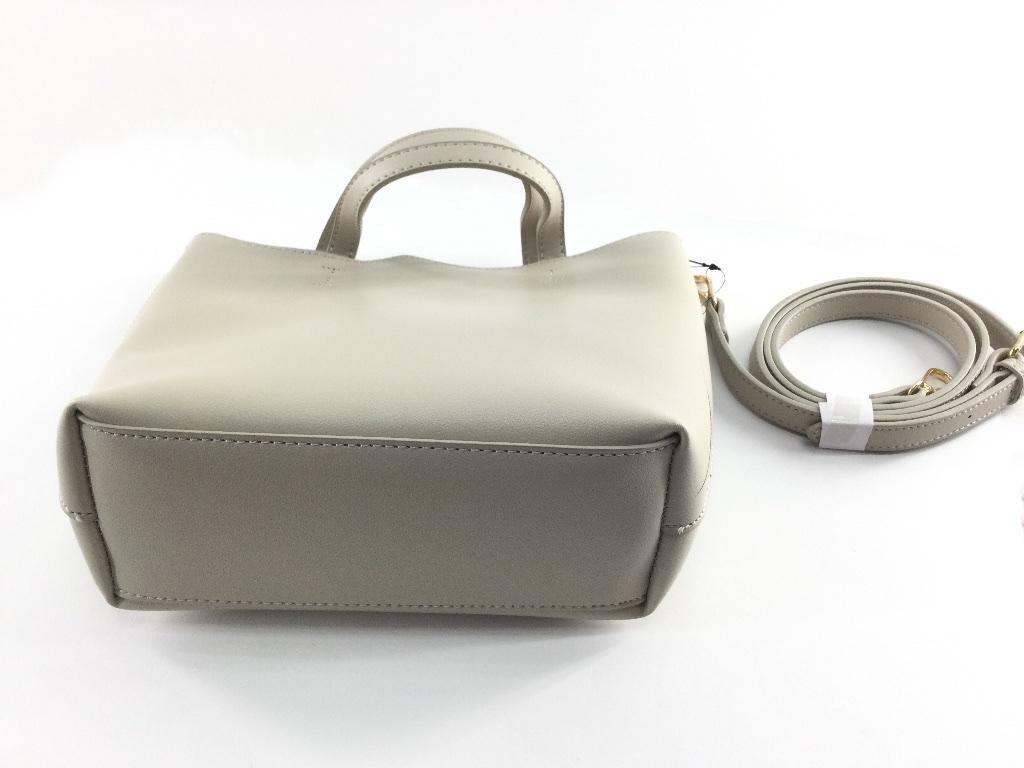 訳あり 2WAYミディショルダーバッグ polka polka ポルカポルカ おしゃれ ライトグレー_画像3