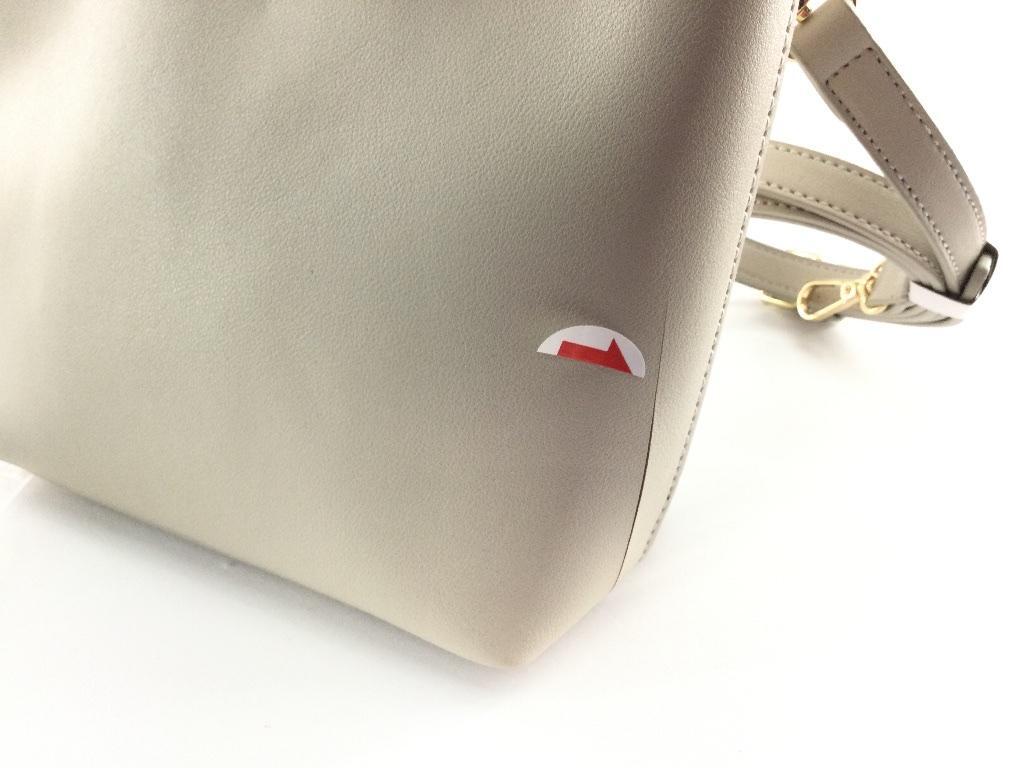 訳あり 2WAYミディショルダーバッグ polka polka ポルカポルカ おしゃれ ライトグレー_画像5
