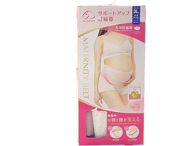 サポートアップ 妊婦帯 犬印 マタニティ3L 犬印 ピンク
