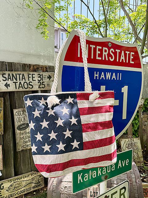 星条旗　ロープ　トートバッグ ■ アメリカン雑貨 アメリカ雑貨