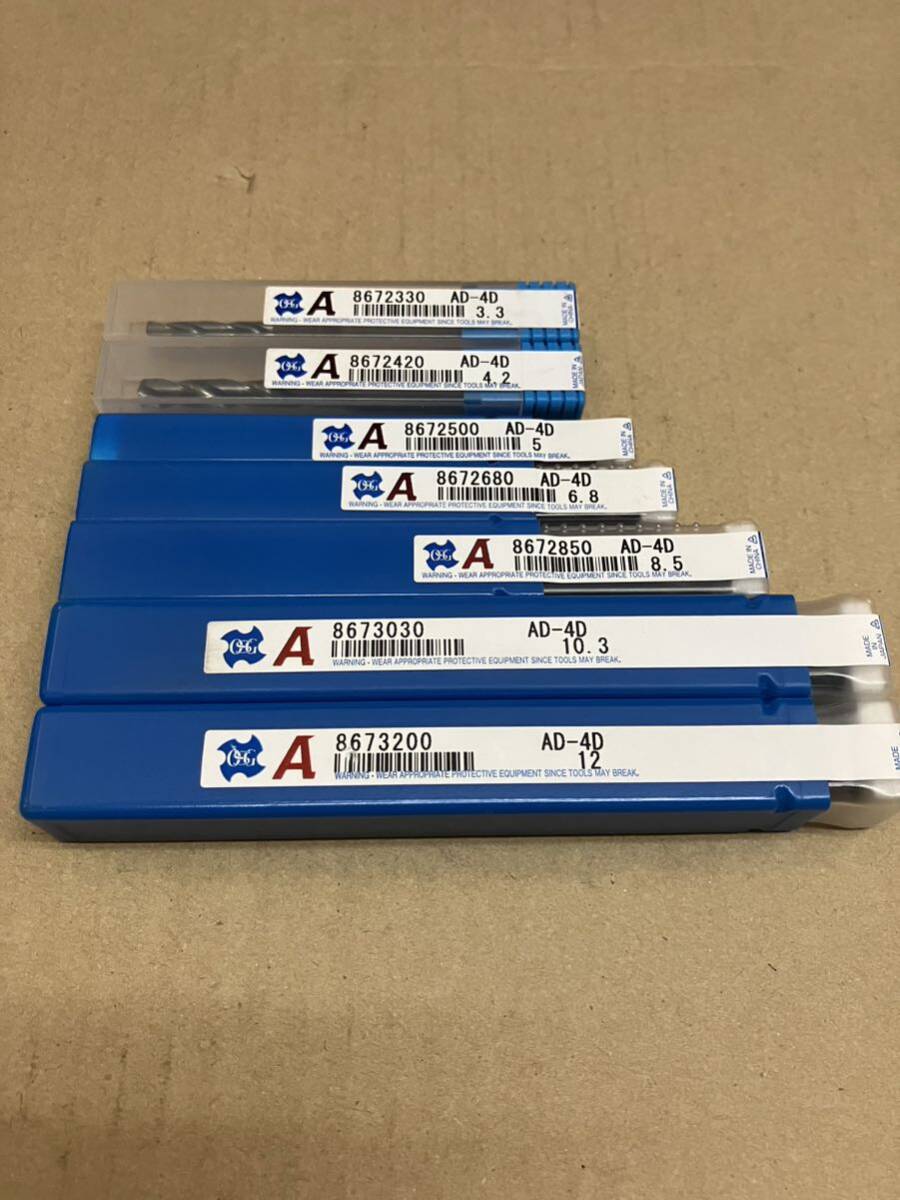 新品 OSG 超硬ドリル AD-4D タップ下穴7本セット M4 M5 M6 M8 新品 OSG 超硬ドリル AD-4D タップ下穴7本セット M4 M5 M6 M8