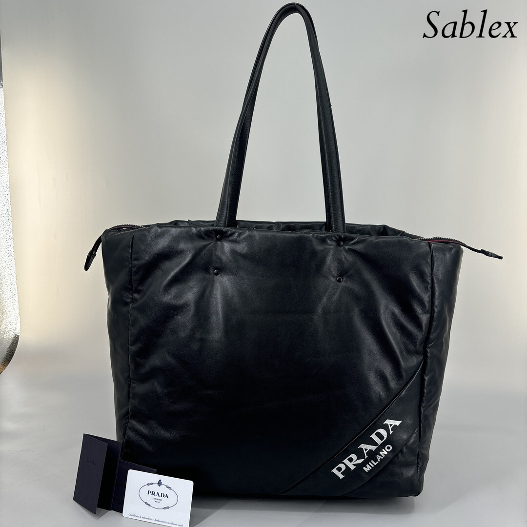 超極美品】プラダ PRADA トートバッグ ハンドバッグ レザー 超極美品】プラダ PRADA トートバッグ ハンドバッグ レザー