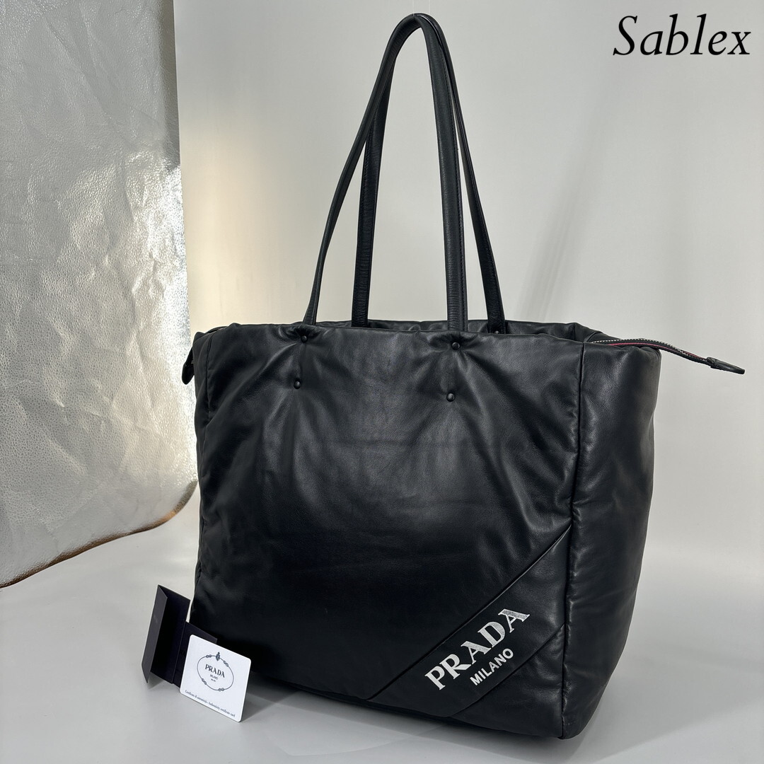 超極美品】プラダ PRADA トートバッグ ハンドバッグ レザー 超極美品】プラダ PRADA トートバッグ ハンドバッグ レザー