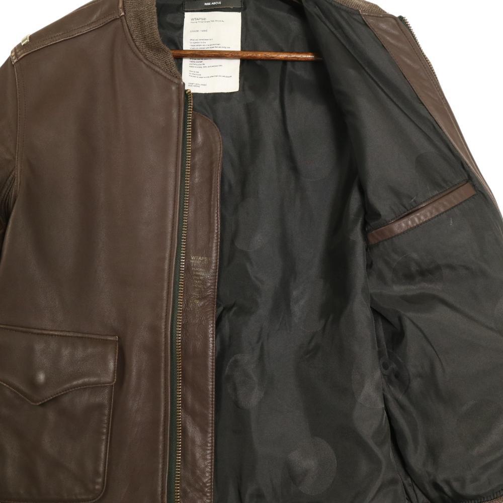 ダブルタップス WTAPS 09AW A-2 JACKET FIELD LTHR LAMB ダブルタップス WTAPS 09AW A-2 JACKET FIELD LTHR LAMB