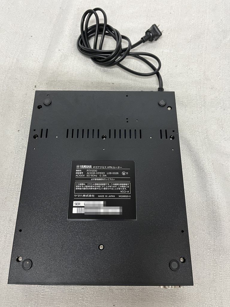 YAMAHA RTX1200 ギガアクセスVPNルーター 初期化済 無 現状品 No YAMAHA RTX1200 ギガアクセスVPNルーター 初期化済 無 現状品 No