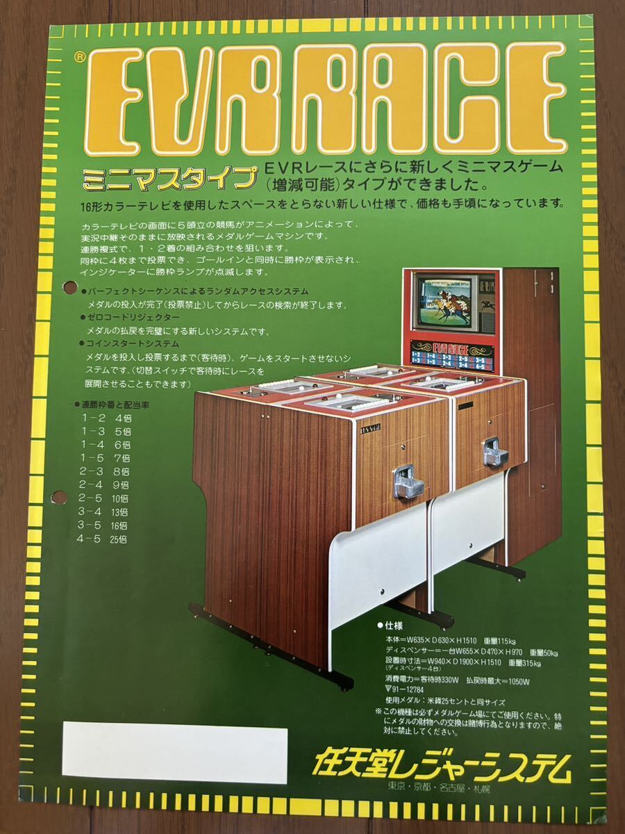 6732円 任天堂 EVRレース ミニマスタイプ チラシ 1976 1977 6732円 任天堂 EVRレース ミニマスタイプ チラシ 1976 1977