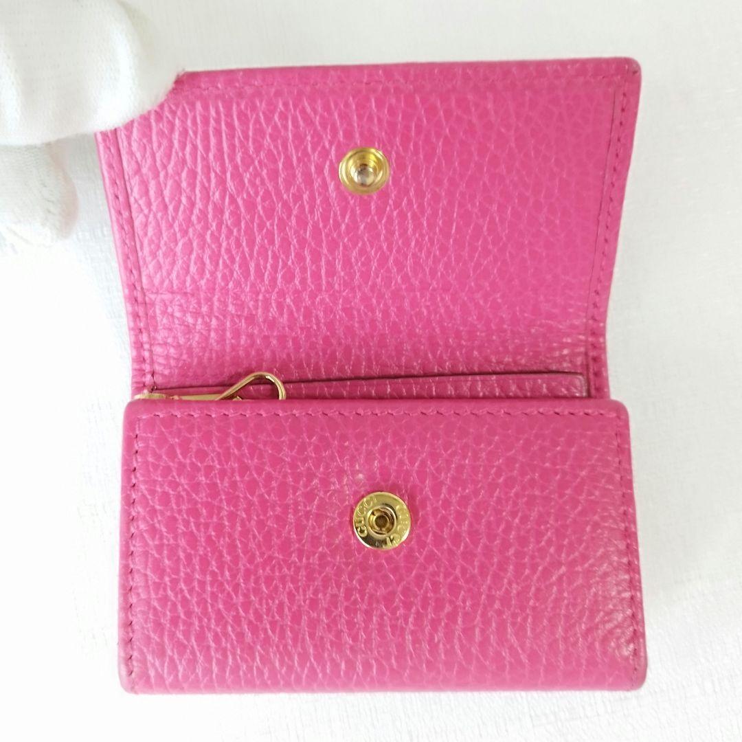良品】GUCCI グッチ キーケース 6連 マーモント 金金具 ピンク 良品】GUCCI グッチ キーケース 6連 マーモント 金金具 ピンク