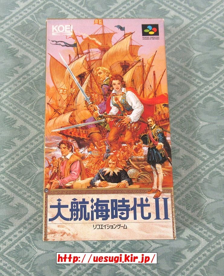SFC「大航海時代Ⅱ(2)」☆箱説有.マップ付属☆ スーパーファミコン