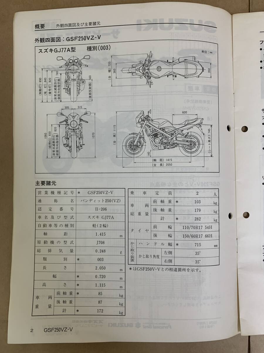 757) SUZUKI スズキ Bandit250 250V GSF250VZ GSF250-V GSF250V 757) SUZUKI スズキ Bandit250 250V GSF250VZ GSF250-V GSF250V