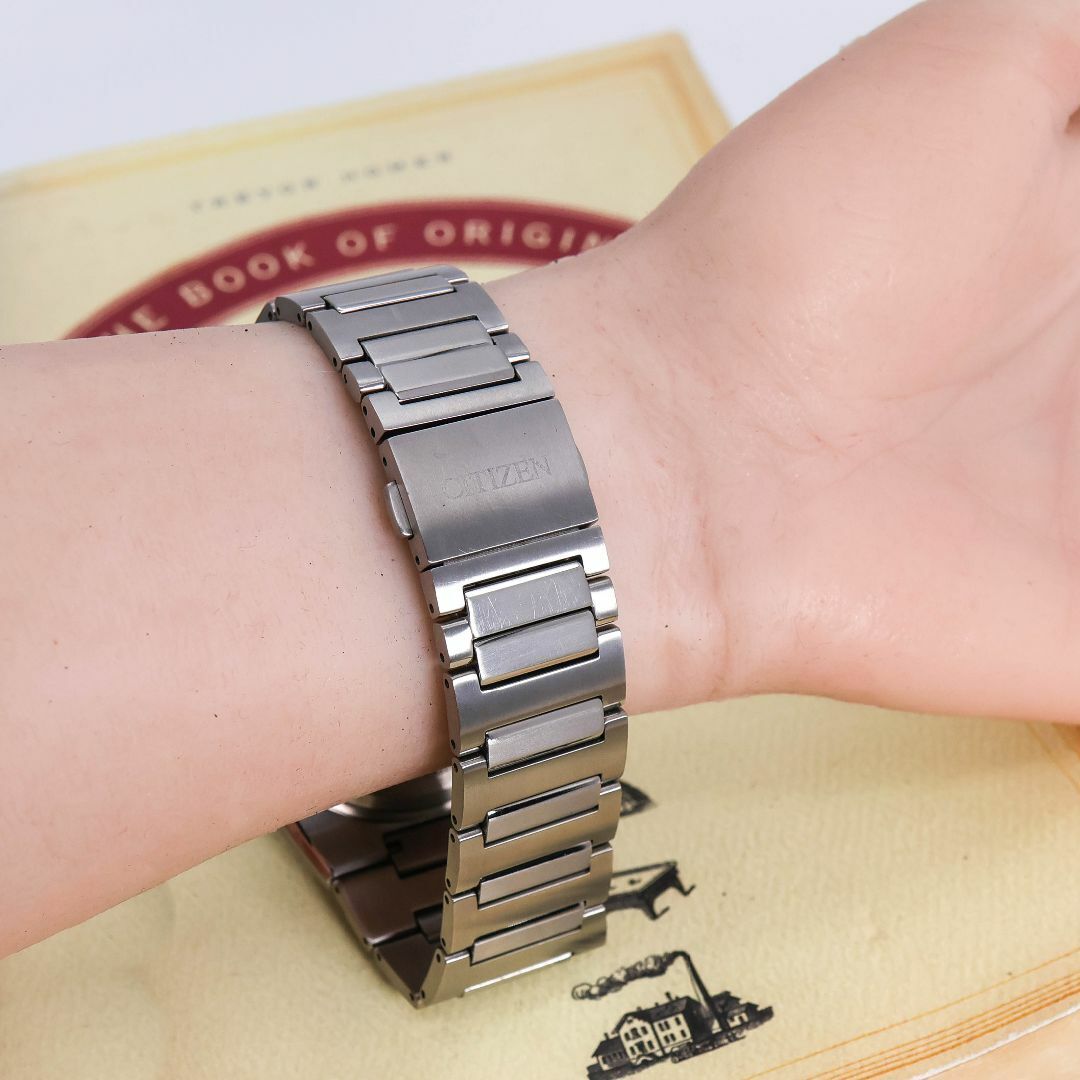 ◇稼働 CITIZEN サテライトウエーブ 腕時計 電波ソーラー チタン
