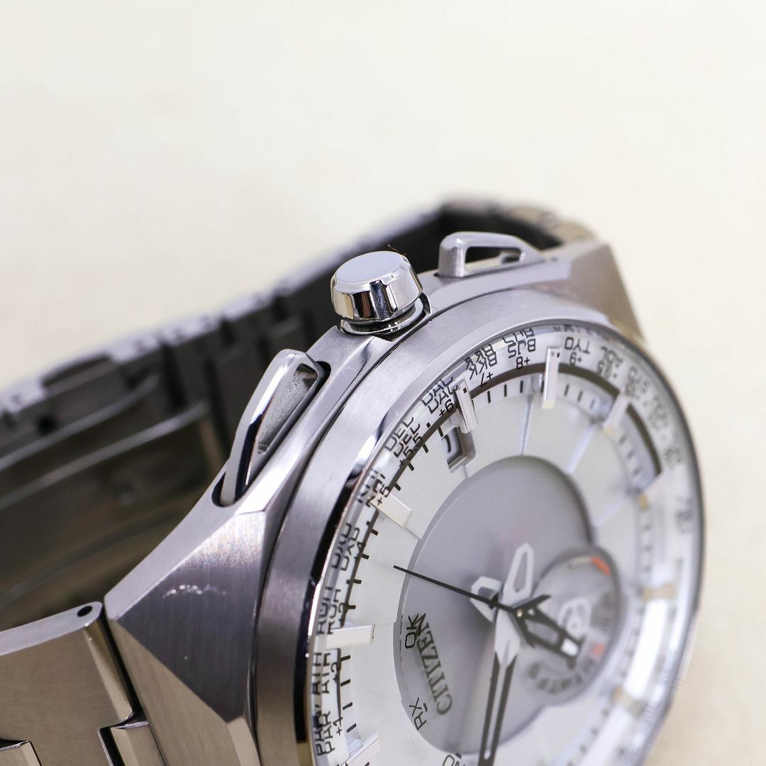 ◇稼働 CITIZEN サテライトウエーブ 腕時計 電波ソーラー チタン