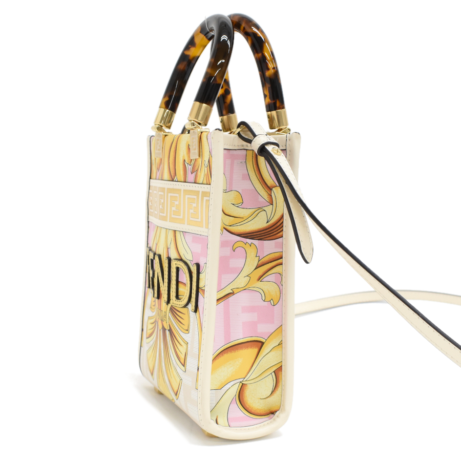 フェンディ × ヴェルサーチェ フェンダーチェ ミニサンシャイン ショッパー 8BS051 ベージュ FENDI VERSACE