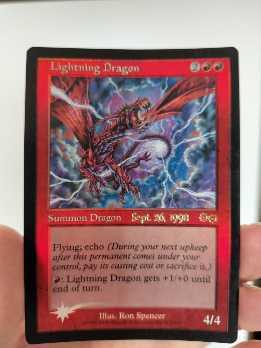 MTG foil 稲妻のドラゴン/Lightning Dragon プレリリース USG 赤 MTG foil 稲妻のドラゴン/Lightning Dragon プレリリース USG 赤