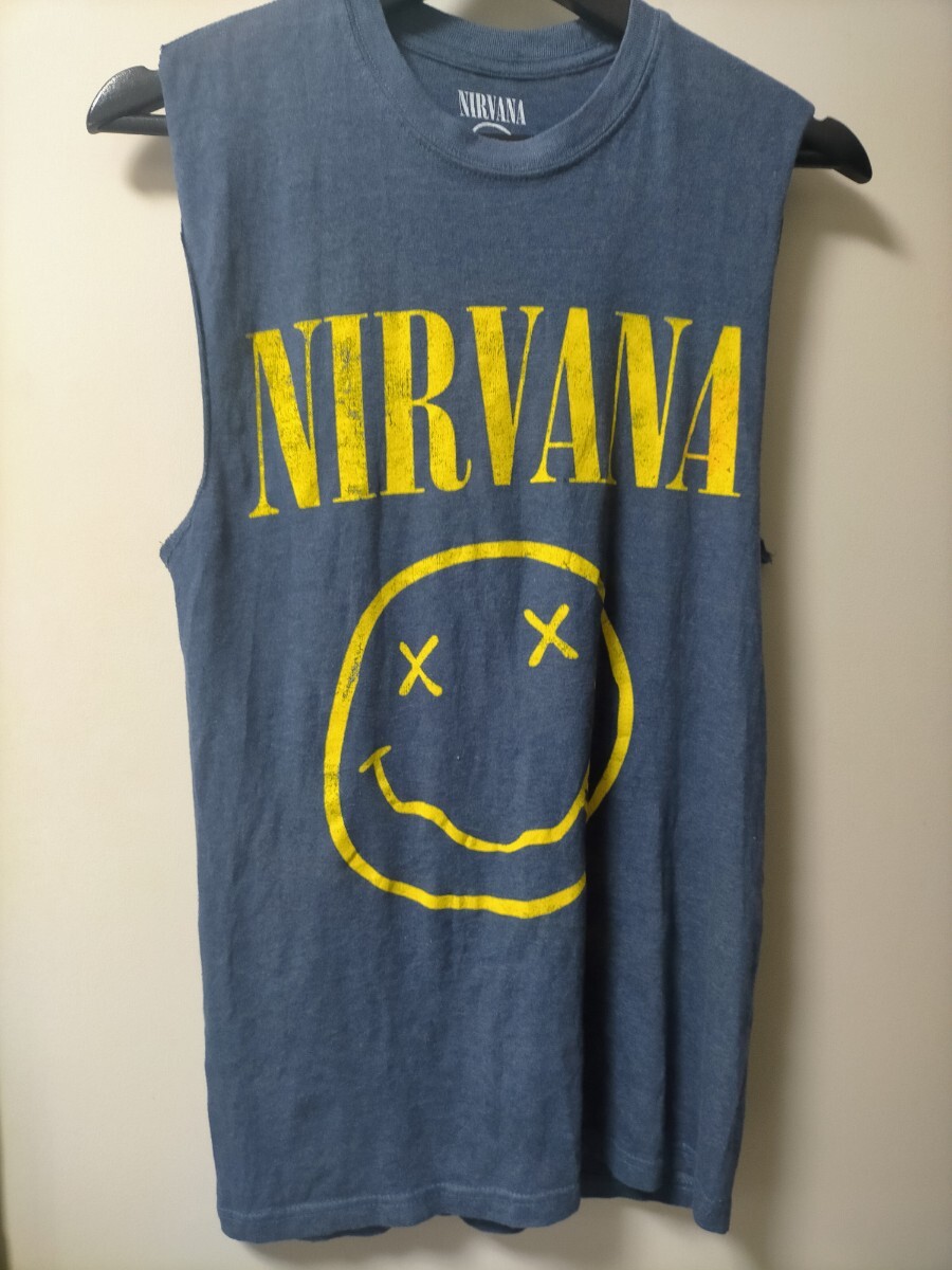 古着】NIRVANAニルヴァーナ タンクトップTシャツ 袖なしUS-S日本 古着】NIRVANAニルヴァーナ タンクトップTシャツ 袖なしUS-S日本