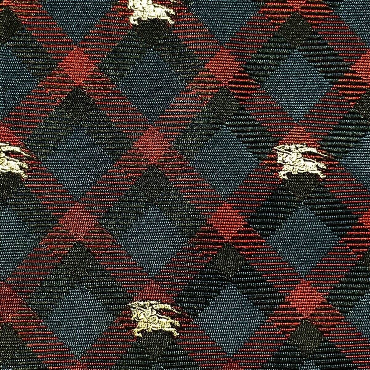 美品 Burberrys バーバリー ネクタイ チェック ホースマークロゴ 美品 Burberrys バーバリー ネクタイ チェック ホースマークロゴ