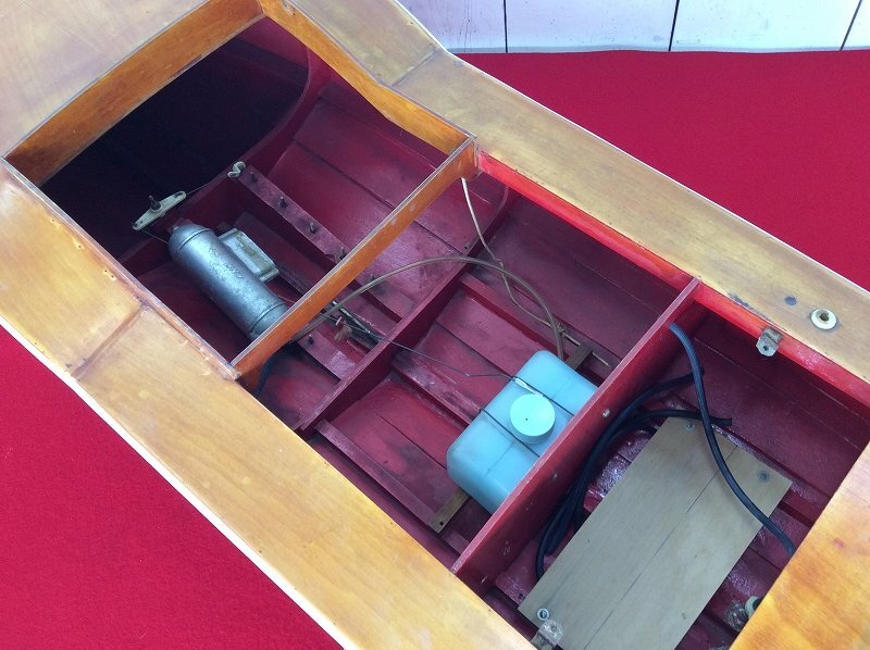 昭和レトロ/木製クルーザー船の模型/ボート/全長約100cm/幅約 昭和レトロ/木製クルーザー船の模型/ボート/全長約100cm/幅約