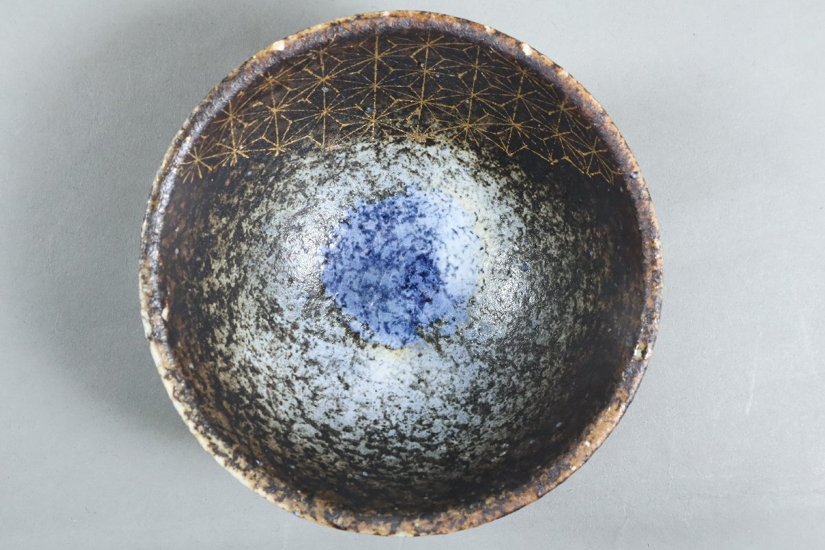 加藤重美 金彩麻の葉文鉢 共箱 菓子鉢 菓子器 茶道具 売買された 加藤重美 金彩麻の葉文鉢 共箱 菓子鉢 菓子器 茶道具 売買された