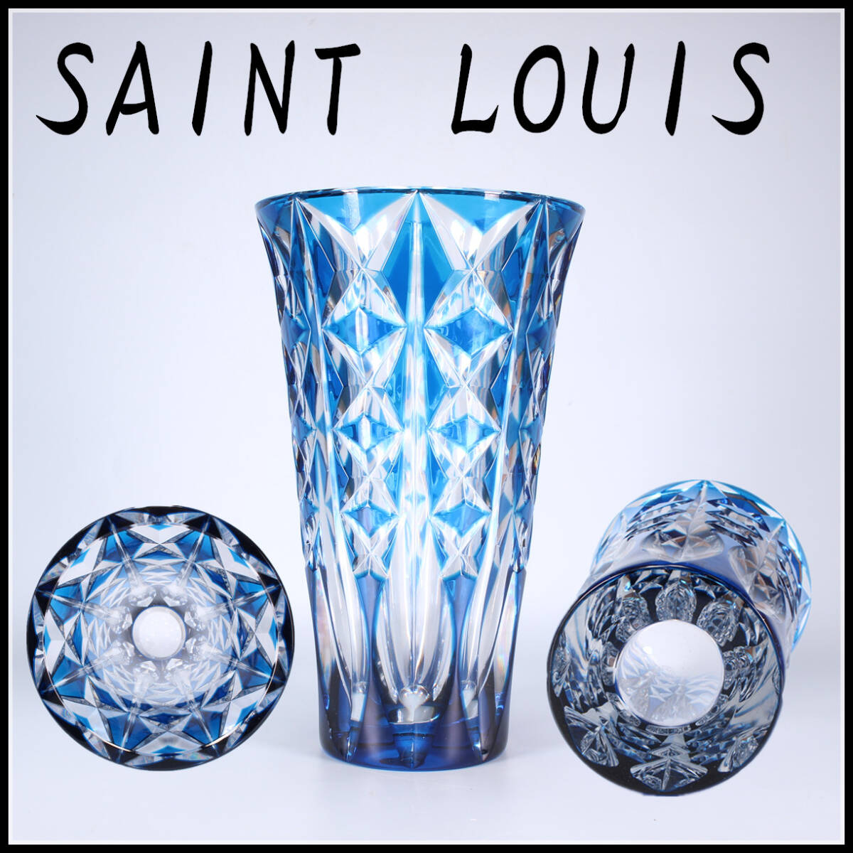 M11-k756 SAINT LOUIS サンルイ クリスタル フラワーベース 花瓶 M11-k756 SAINT LOUIS サンルイ クリスタル フラワーベース 花瓶