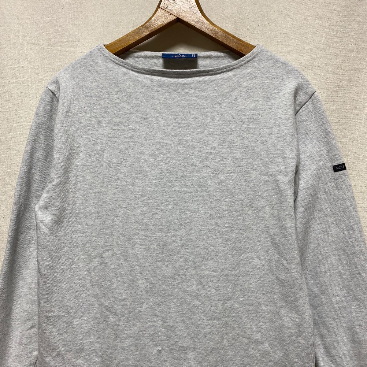 フランス製 セントジェームス ウェッソン オートミール　4 無地 古着 00s ボートネック カットソー 長袖Tシャツ　SAINT JAMES ロンT