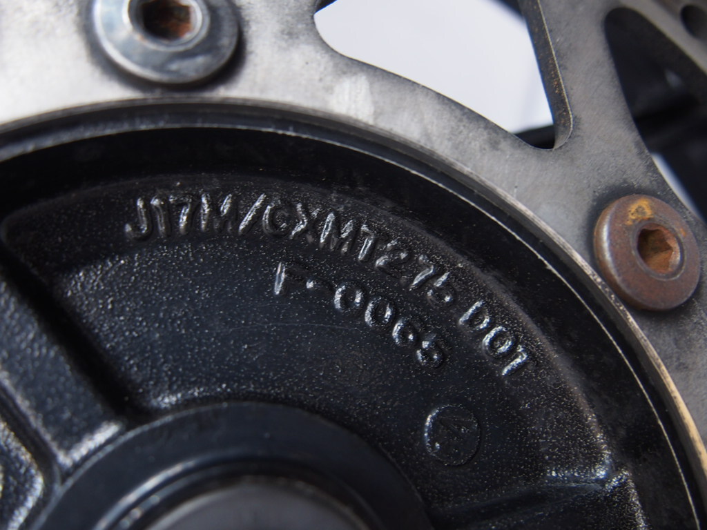 ニンジャ250R純正フロントホイール2.75×17J軽い振れありEX250K.09年外し08-12年