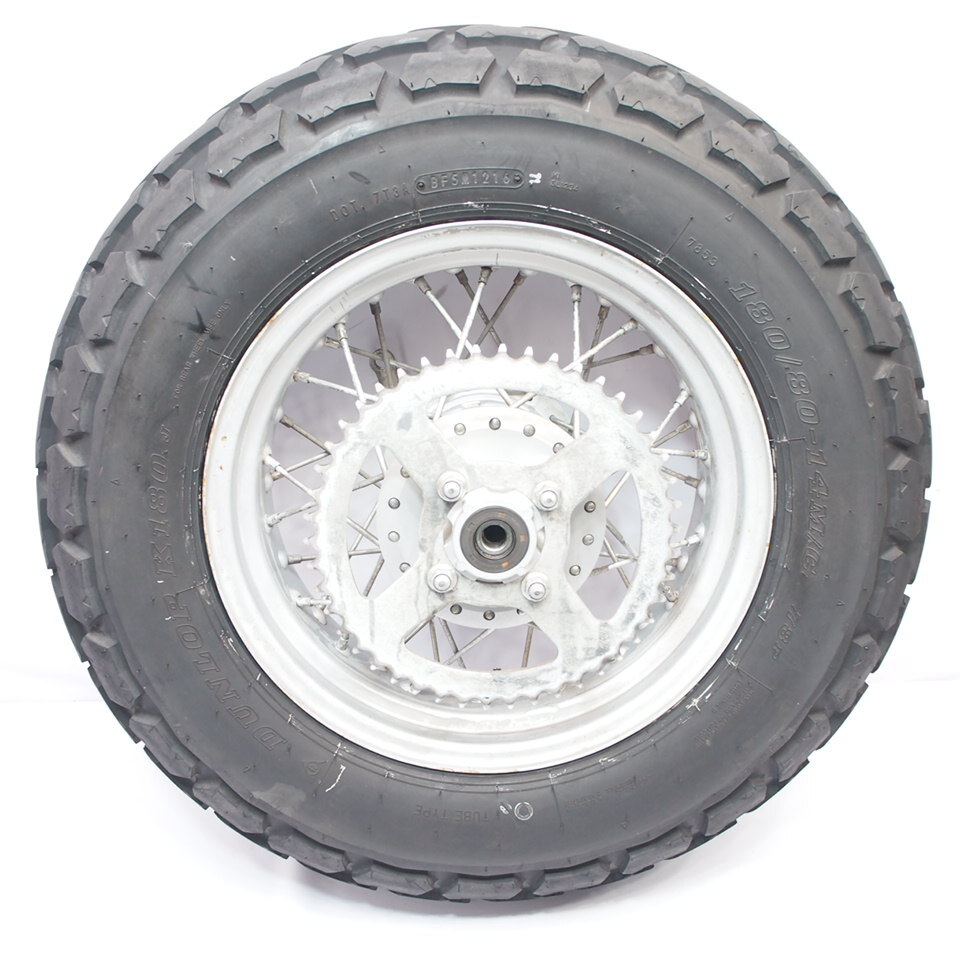 振れ無し!バンバン200 NH41A-108 05年外し 純正リアホイール RV200 ブレーキドラム