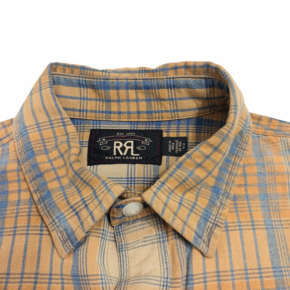 RRL RALPH LAUREN ダブルアールエル ラルフローレン チェックシャツ 782911370001 ブラウン ブルー