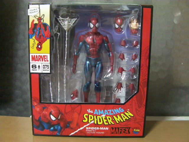 【新品未開封】MAFEX スパイダーマン (COMIC Ver.) No.075 Medicom Toy MAFEX No.075 Spider-Man Comic version Peter