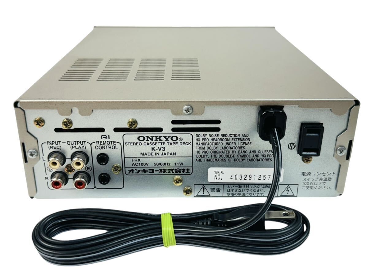 整備品 ONKYO オンキョー Stereo Cassette Tape Deck ステレオ 整備品 ONKYO オンキョー Stereo Cassette Tape Deck ステレオ