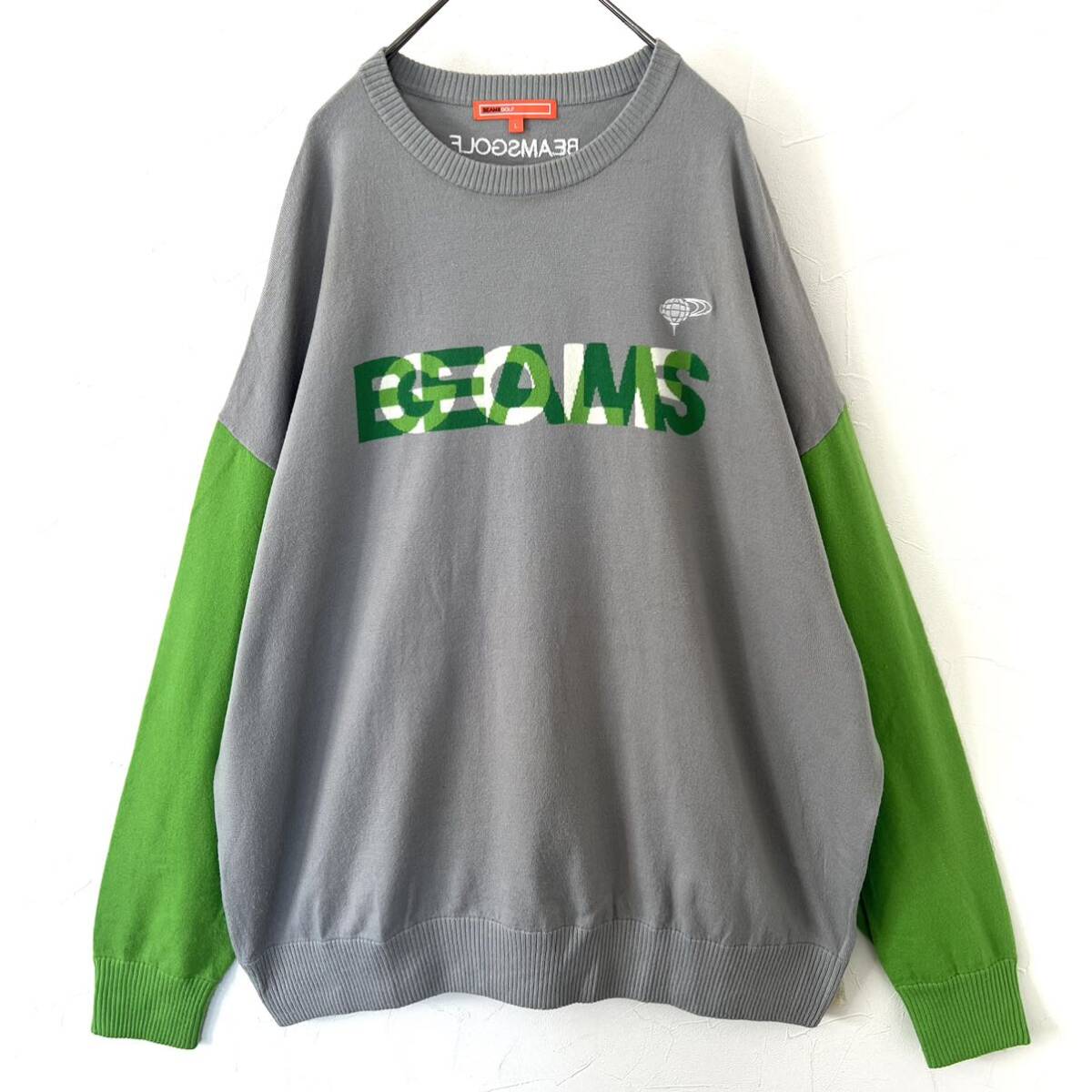 BEAMS GOLF ビームスゴルフ バイカラー ニット セーター メンズ BEAMS GOLF ビームスゴルフ バイカラー ニット セーター メンズ