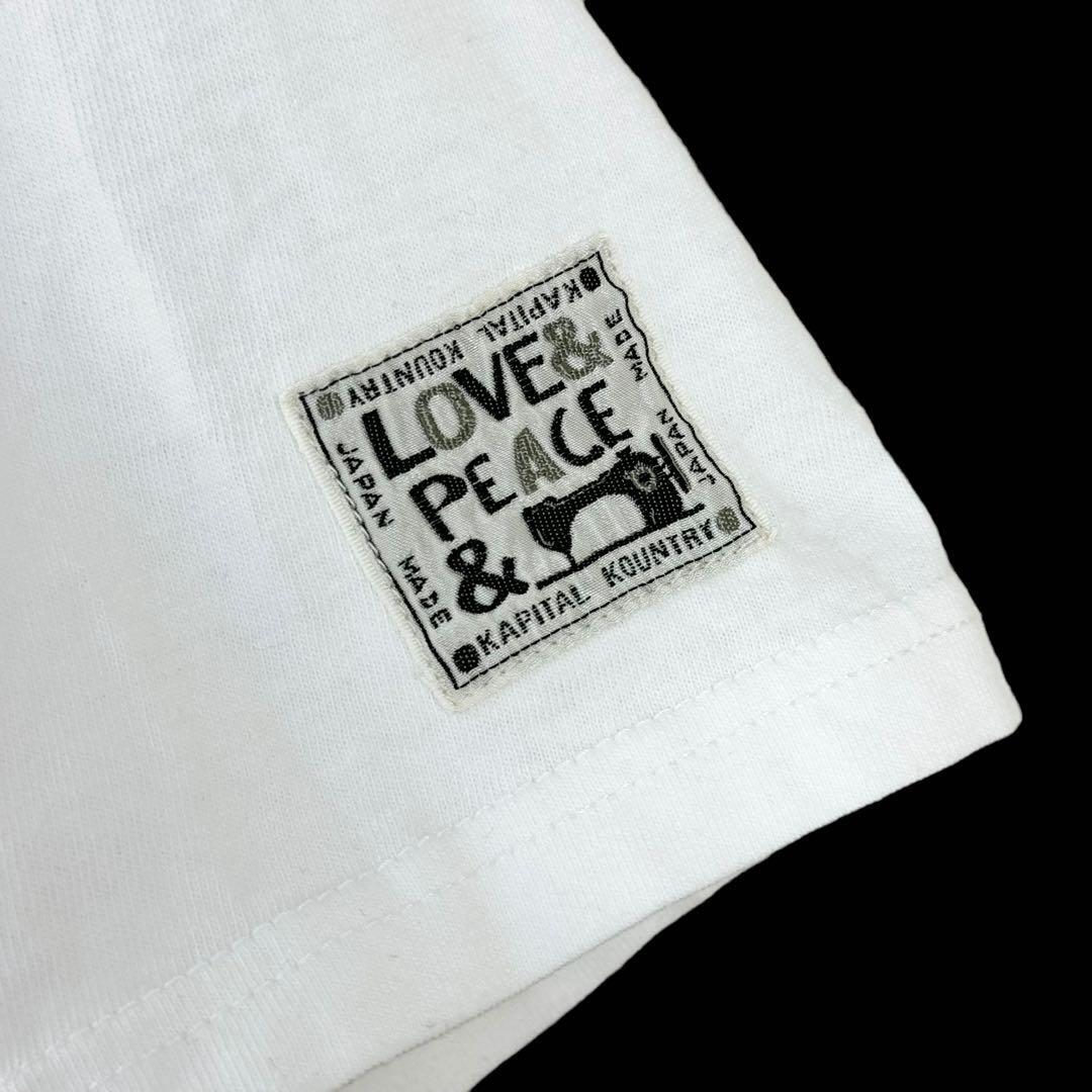 KAPITAL キャピタル 日本製 白 ホワイト 20/-天竺ルーキークルー KAPITAL キャピタル 日本製 白 ホワイト 20/-天竺ルーキークルー