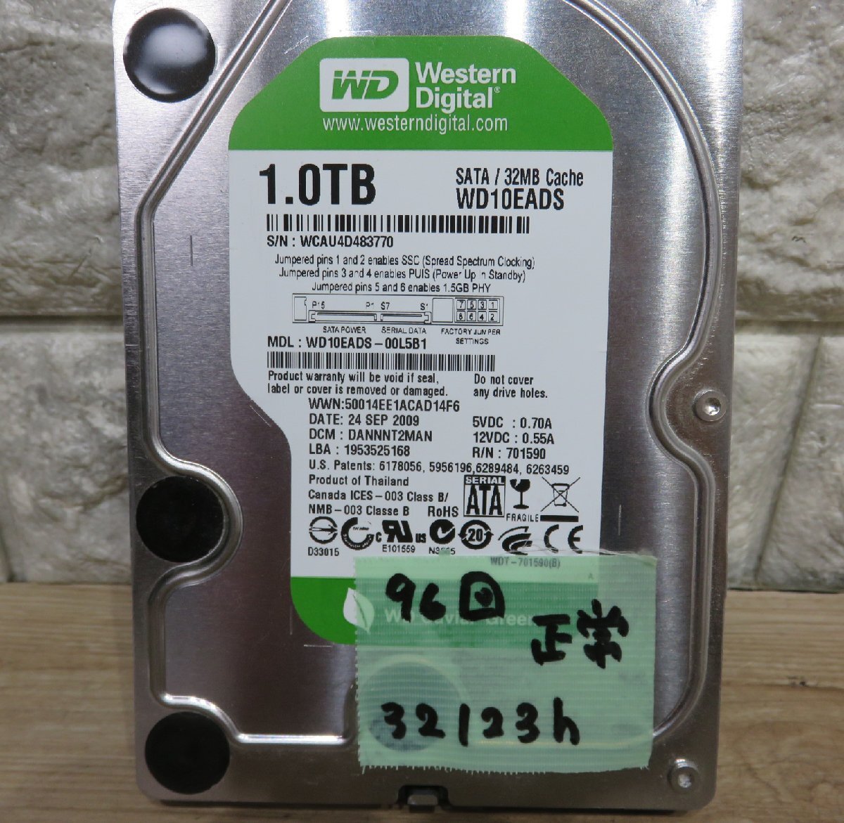 品 WD HDD 3.5 1T WD10EADS 3台 t24090906(650W~)|売買された 品 WD HDD 3.5 1T WD10EADS 3台 t24090906(650W~)|売買された