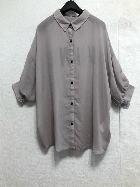 新品☆3L?グレー系バッグロゴすけ感シャツ＆黒系うす手スキッパーシャツ☆x305
