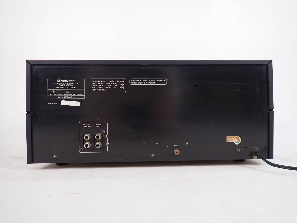 Yahoo!オークション - PIONEER CT-910 カセットデッキ Yahoo!オークション - PIONEER CT-910 カセットデッキ