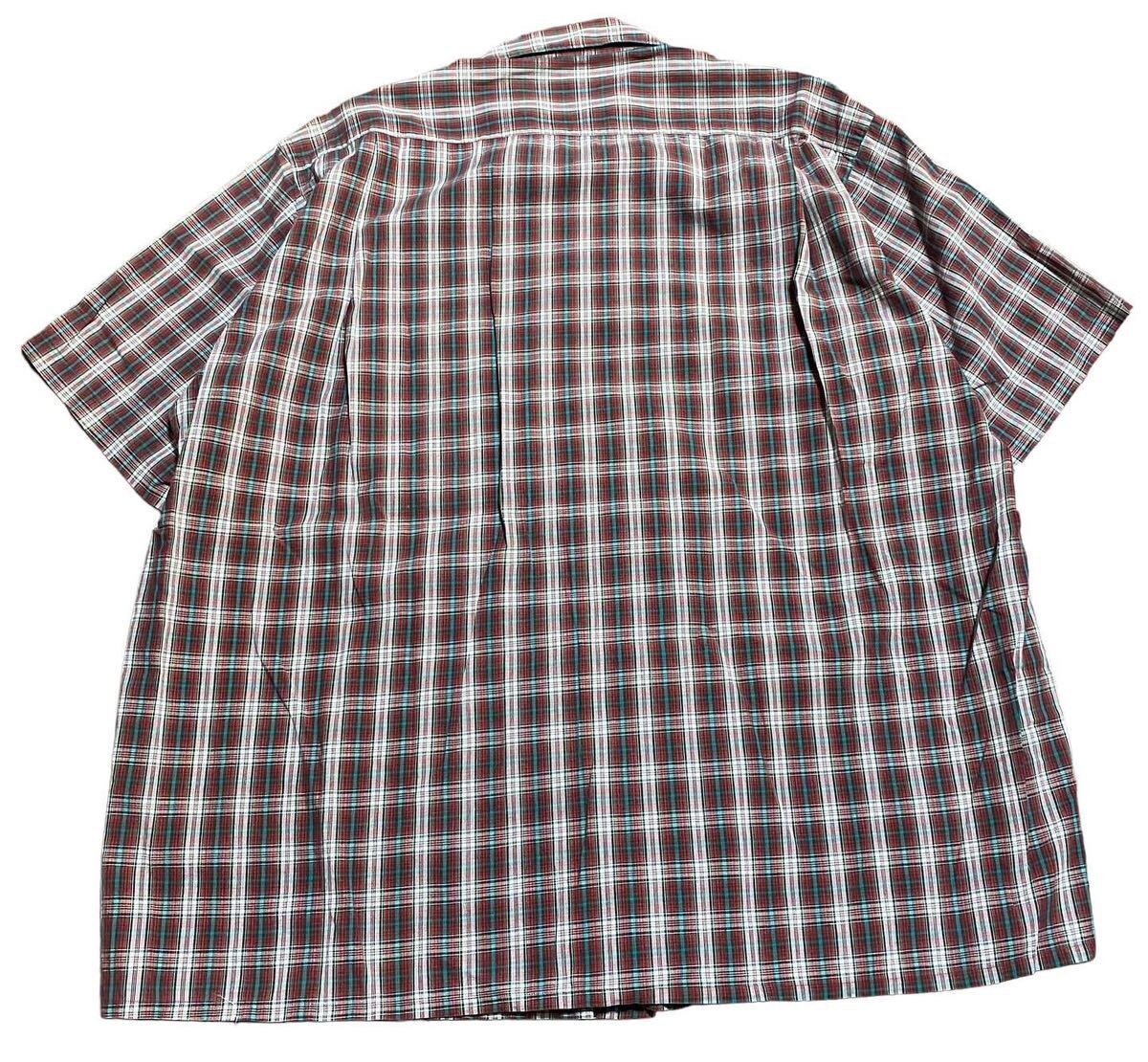 90s COMME des GARCONS HOMME PLUS ギャルソン オム ワイドシルエット オープンカラー 半袖 チェックシャツ_画像2