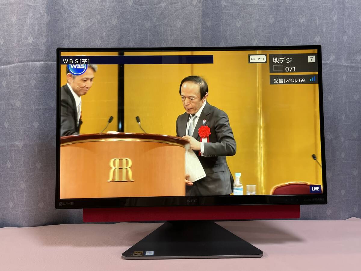 6100★第8世代 Core i7-8550U★NEC LAVIE 一体型PC DA770KAR★新品SSD 480GB★23.8インチ★テレビ視聴・録画