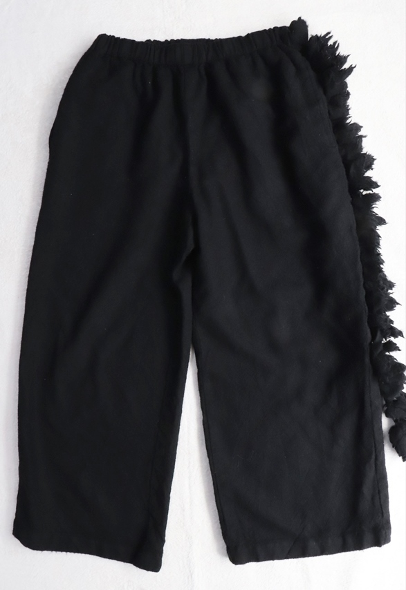 COMME des GARCONS コムデギャルソン AD2003 圧縮ウールパンツ ワイドパンツ 黒 ブラック
