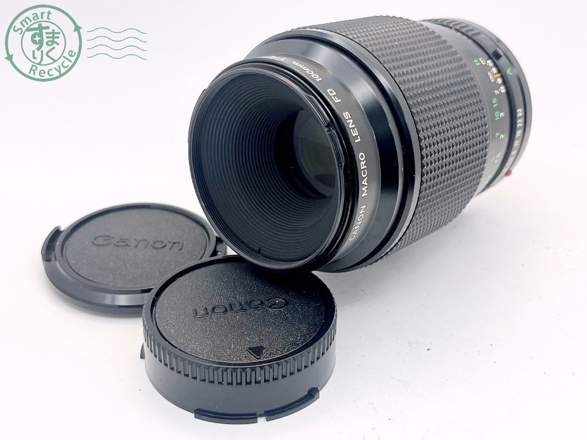 2409605887 # Canon Canon manual focus lens CANON MACRO LENS FD 100.1:4 cap attaching camera 