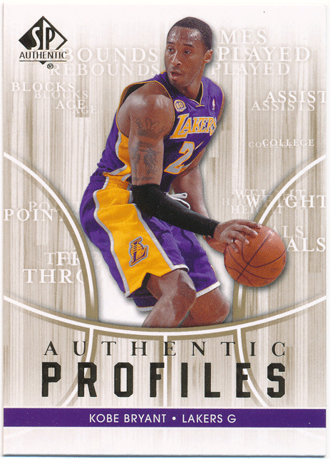 Kobe Bryant NBA 2008-09 Upper Deck UD SP Authentic Profiles Kobe Bryant NBA 2008-09 Upper Deck UD SP Authentic Profiles