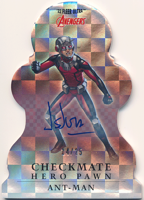 Ant-Man 2022 Fleer Ultra Marvel Avengers Checkmate Hero Pawn Signature Auto 25枚限定 直筆サイン オート アントマン マーベル