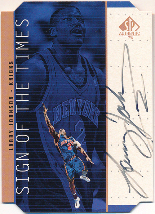 Larry Johnson NBA 2013 Upper Deck UD SP Authentic Sign of the Times Signature Auto 直筆サイン オート ラリー・ジョンソン