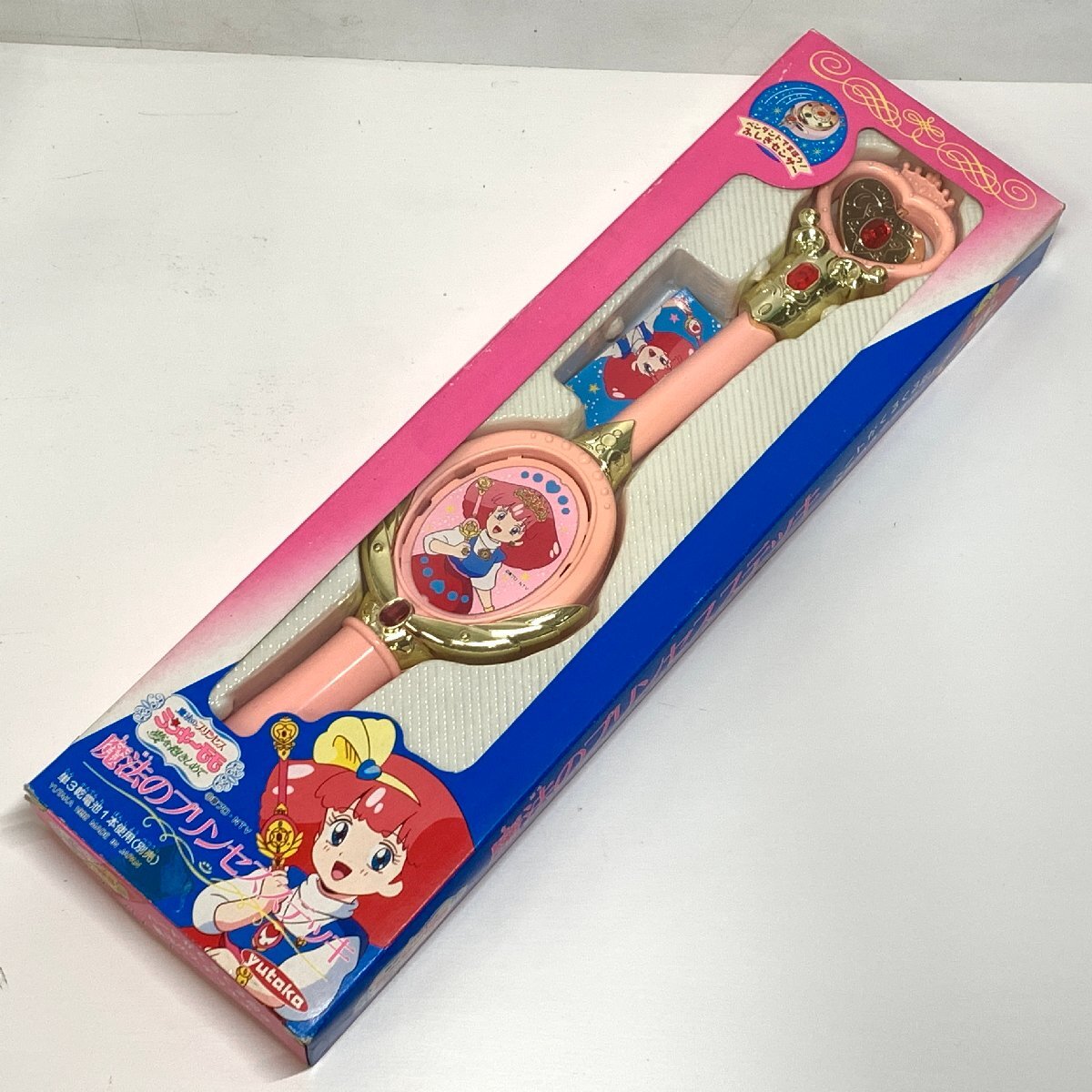【ジャンク】YUTAKA 魔法のプリンセスステッキ 元箱付き ピンク ミンキーモモ 夢を抱きしめて ユタカ 当時物 MADE IN JAPAN □
