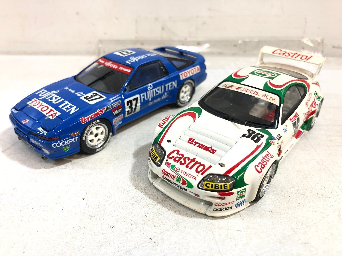 【ジャンク ミニカーまとめて】2台 EBBRO 1/43「富士通TOM'S スープラ GroupA '90」「カストロール トムス スープラ JGTC '95」エブロ ▲
