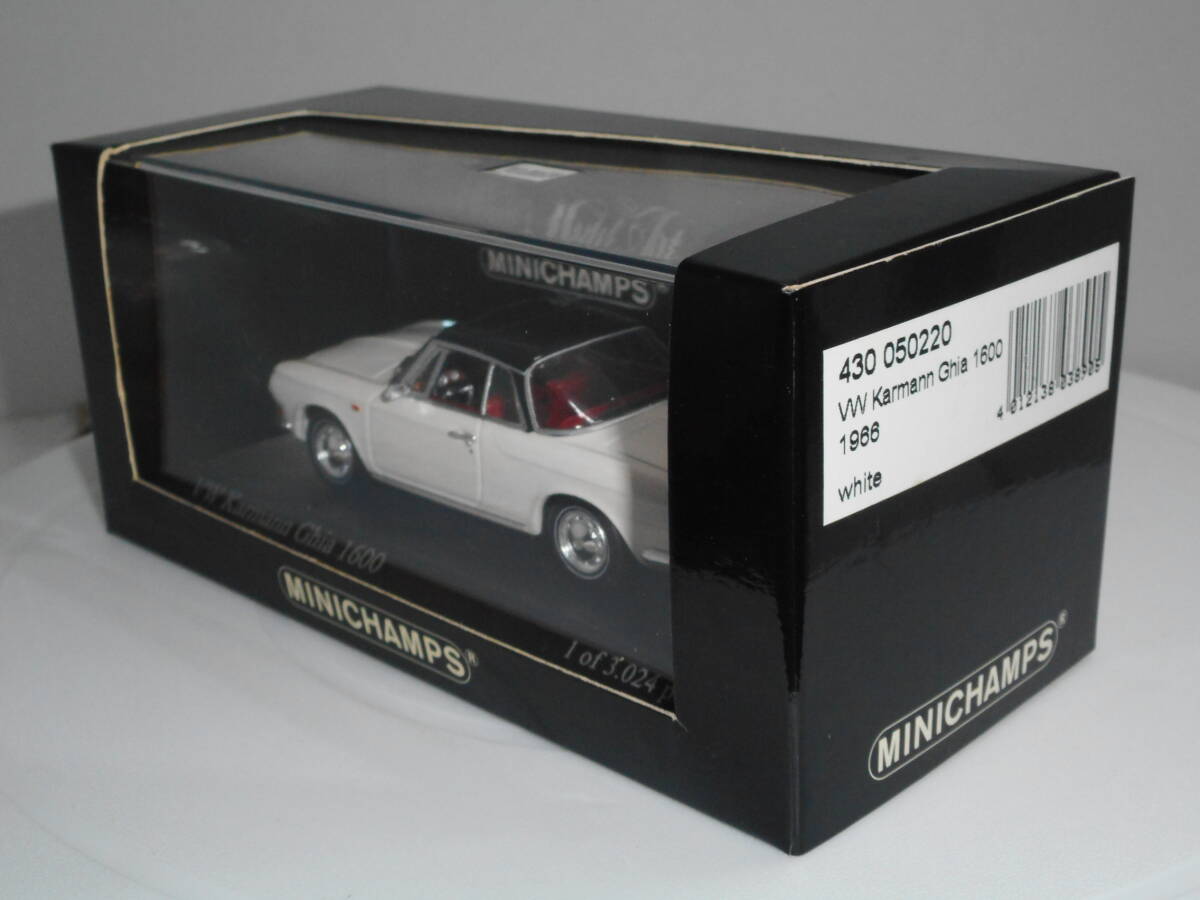 * дешевый * ограничение PMA-Minichamps * 1/43 VW Karmann Ghia 1600 1966 white*240918