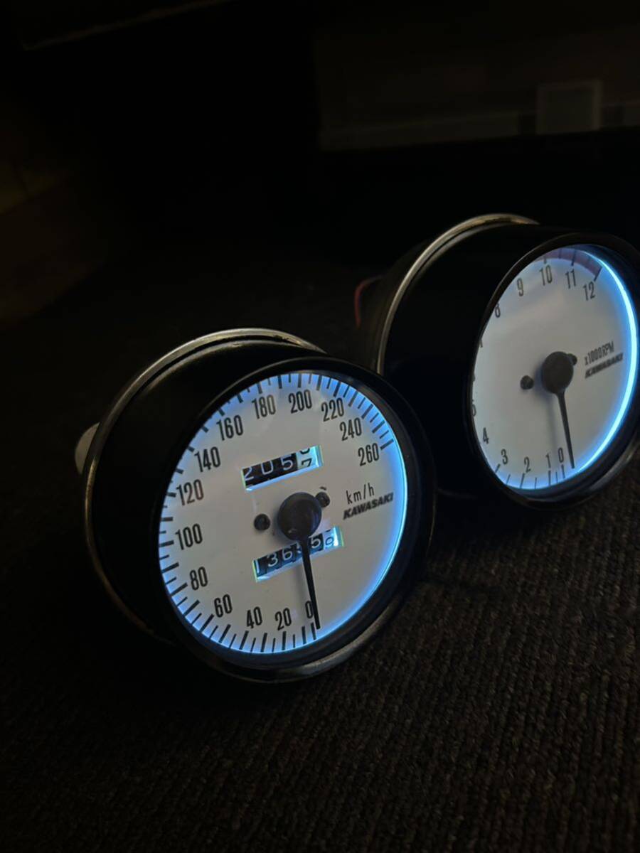 Z1 純正加工　レーシングメーター　LED照明 検　z2 kz fx Mk2 