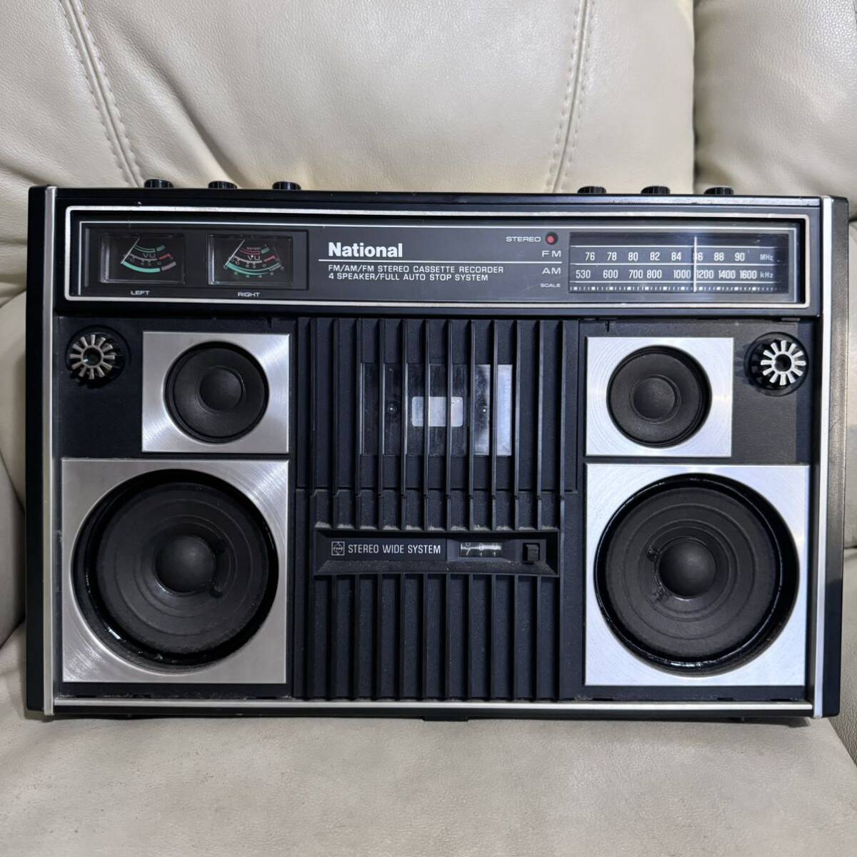 【ジャンク】希少　National RS-457ラジカセ　ケース付 ジャンク】希少 National RS-457ラジカセ ケース付 ジャンク