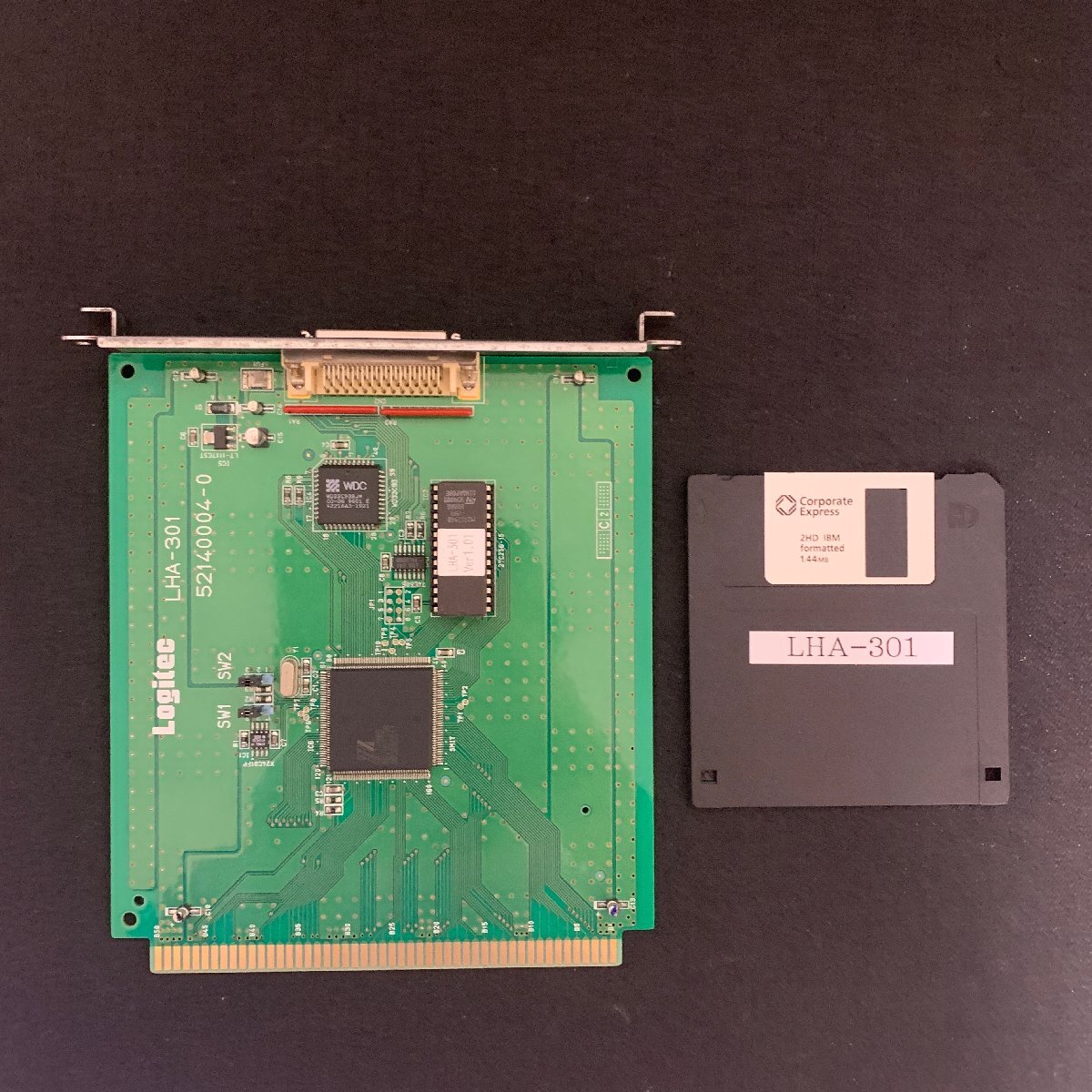 L529　Logitec　LHA-301　SCSIボード　ドライバーディスク付　動作確認済