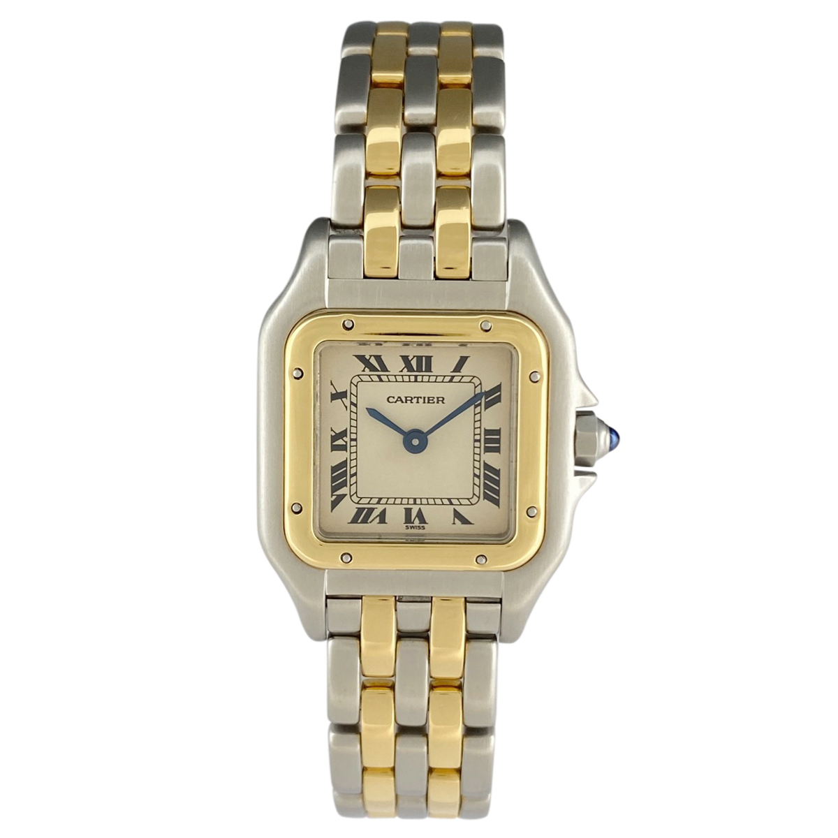  Cartier CARTIER bread tail SM 2 low W25029B6 wristwatch SS YG quartz ivory lady's [ used ]