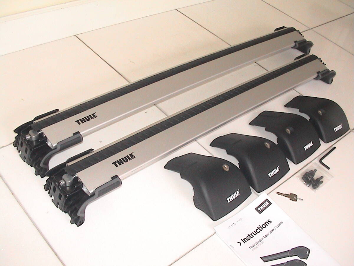 88【良品】THULE スーリー★WingBar Edge ウイングバーエッジ th9594(S&M)★フィックスポイント/ダイレクトルーフレール用★USED