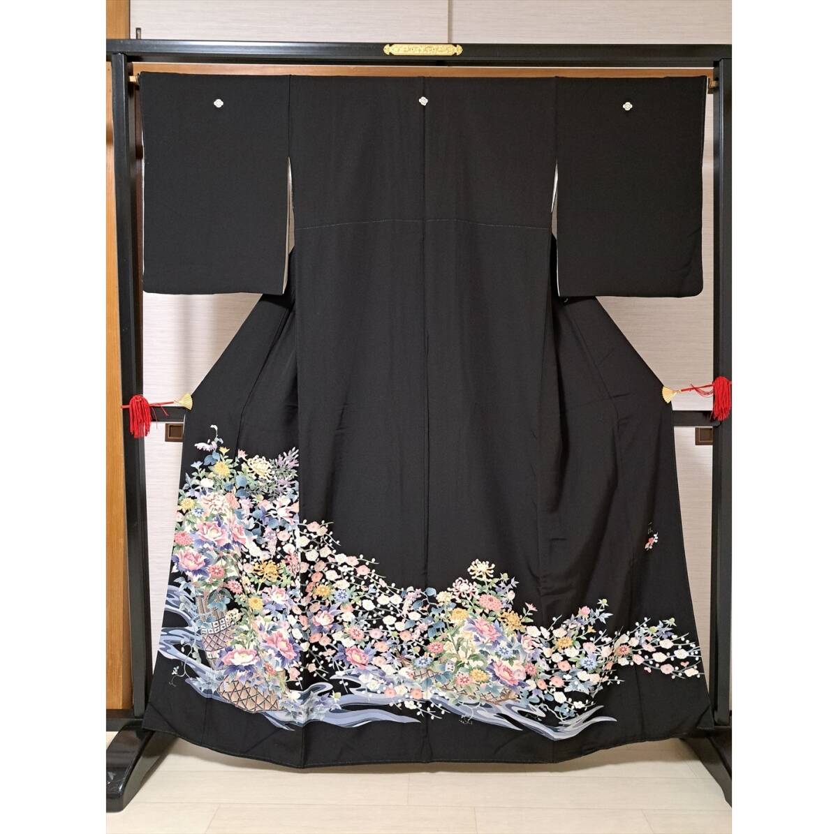 ■着物の越田■裄65.5身丈162.5 正絹 留袖 袷 広衿 本加賀友禅 寺西一紘 吾◇な11S08