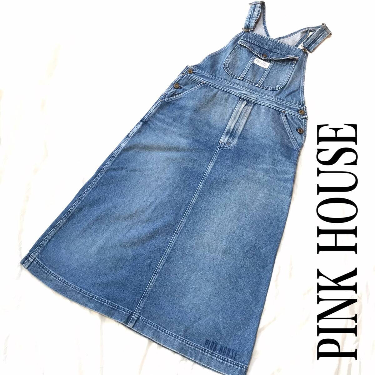 PINK HOUSE ピンクハウス デニム×ギンガムチェック ジャンパー PINK HOUSE ピンクハウス デニム×ギンガムチェック ジャンパー